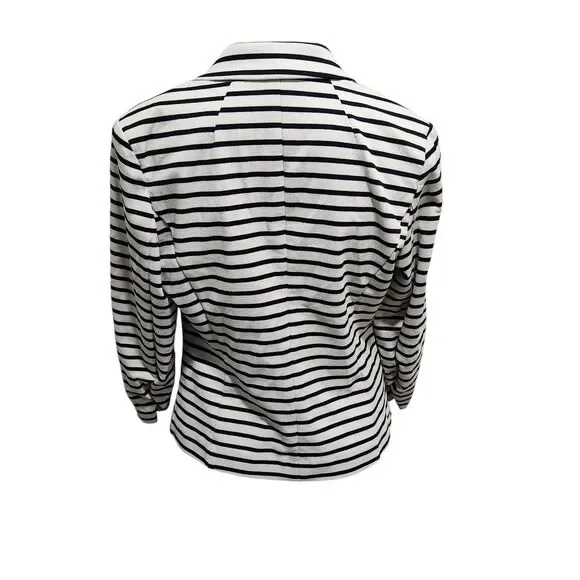 Christian Siriano New York Striped Blazer Womens SZ Med Polished Office Preppy - Picture 3 of 4